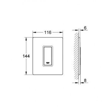 Grohe 38846KS0 Клавиша смыва Grohe Skate Cosmopolitan 38846KS0