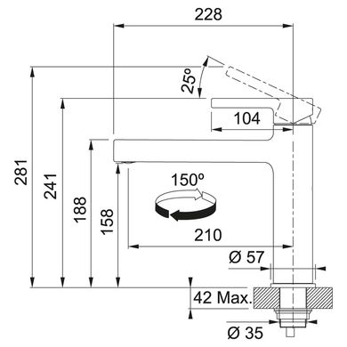 Franke 115.0621.596 Кухонний змішувач Franke Centro (115.0621.596) онікс