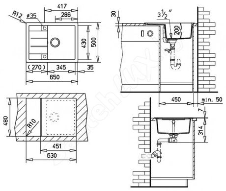 Teka 40143512 Кухонная мойка Teka Astral 45 B-TG 40143512 Шоколад