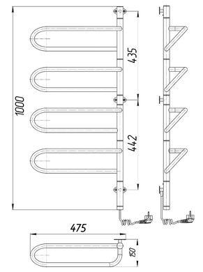 Mario 56259 Полотенцесушитель Mario Електра-I 1000x475