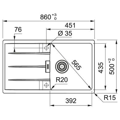 Franke 114.0630.440 Кухонна мийка Franke Centro CNG 611-86 (114.0630.440) чорний матовий