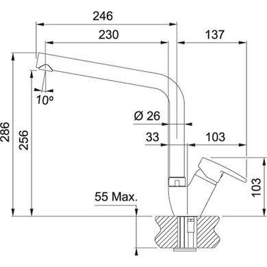 Franke 115.0523.629 Кухонный смеситель Franke Spark 115.0523.629 Хром