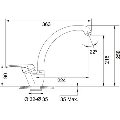 Franke 115.0275.361 Кухонный смеситель Franke Vega 115.0275.361 бежевый