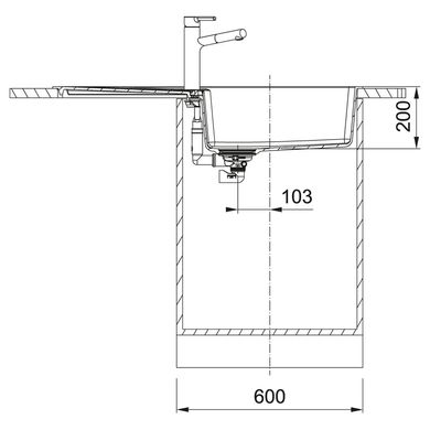 Franke 114.0630.444 Кухонна мийка Franke Centro CNG 611-100 (114.0630.444) чорний матовий