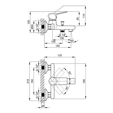 Qtap QT3014107DC Змішувач для ванни Qtap Javornik 3014107DC