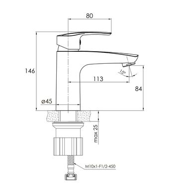 Imprese F03508401AA Смеситель для умывальника Imprese Florenc F03508401AA