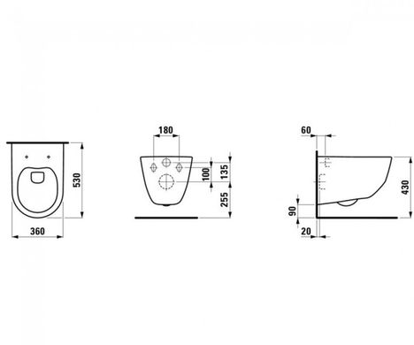 Laufen H8209664000001 Унитаз подвесной Laufen Pro Rimless H8209664000001