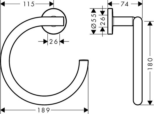 Hansgrohe 41724000 Полотенцедержатель Hansgrohe Logis Universal 41724000