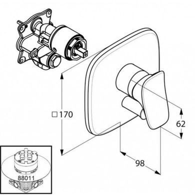 Kludi 536500575 Cмеситель для ванны Kludi Ambienta 536500575