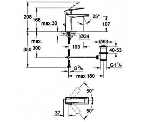 Grohe 23029000 Смеситель для умывальника Grohe Allure Brilliant 23029000