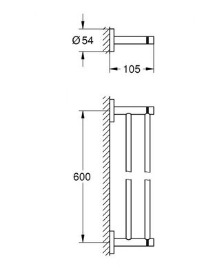 Grohe 40802AL1 Полотенцедержатель Grohe Essentials 40802AL1