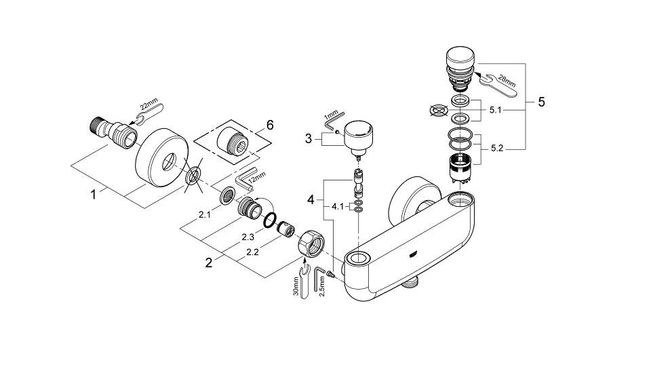 Grohe 36320000 Автоматический смеситель для душа Grohe Eurosmart Cosmopolitan T 36320000