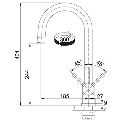 Franke 120.0179.979 Кухонний змішувач Franke EOS Clear Water (120.0179.979) нержавіюча сталь