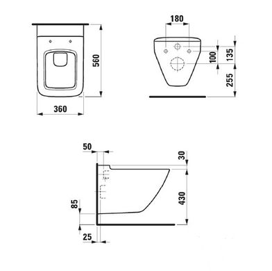 Laufen H8207000000001 Унітаз підвісний Laufen Palace H8207000000001