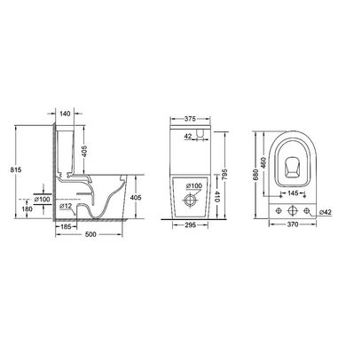 Qtap QT07222176W Унитаз-компакт Qtap Jay с сиденьем Soft-close QT07222176W