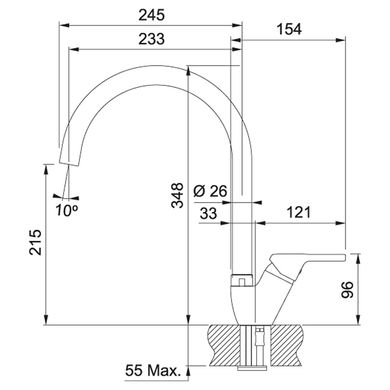 Franke 115.0523.608 Кухонний змішувач Franke Antea (115.0523.608) хром