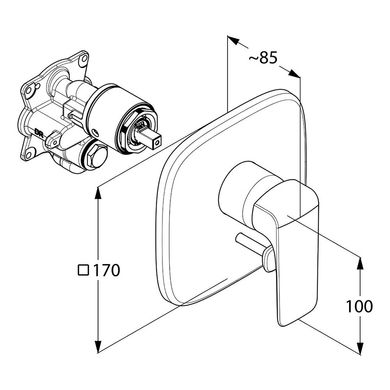 Kludi 416500575 Змішувач для ванни Kludi Ameo 416500575