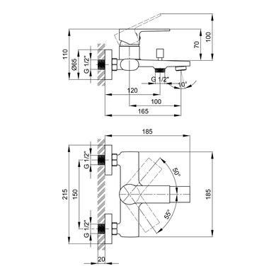 Qtap QTLABE3020107DC Змішувач для ванни Qtap Labe 3020107DC