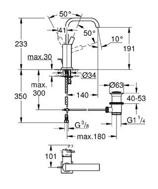 Grohe 32146000 Смеситель для умывальника Grohe Allure 32146000