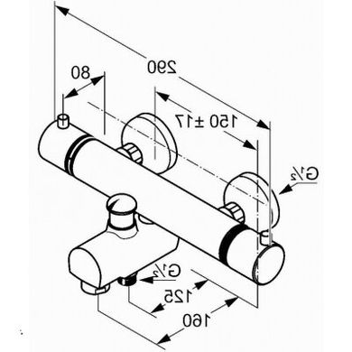 Kludi 352600538 Змішувач для ванни Kludi Objekta 352600538