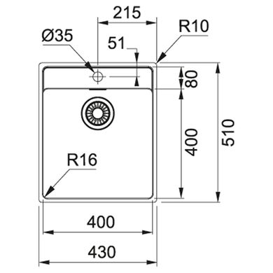 Franke 127.0598.748 Кухонна мийка Franke Maris MRX 210-40 TL (127.0598.748) полірована з нержавіючої сталі