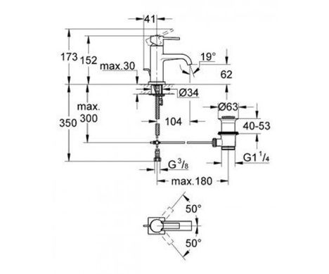 Grohe 32757000 Смеситель для умывальника Grohe Allure 32757000