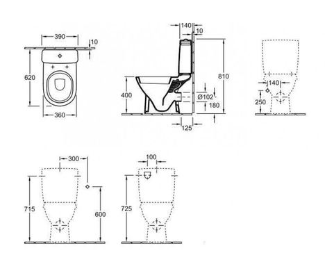 Villeroy & Boch 56891001 Унітаз підлоговий Villeroy & Boch O.Novo 56891001 без сидіння та без бачка