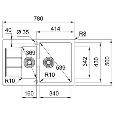 Franke 143.0632.385 Кухонна мийка Franke Sirius S2D 651-78 (143.0632.385) чорний