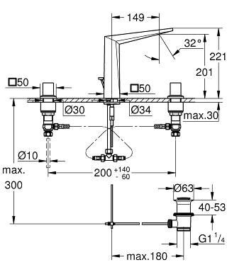 Grohe 20344000 Смеситель для умывальника Grohe Allure Brilliant 20344000