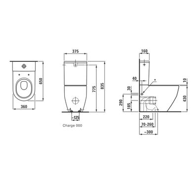 Laufen H8679530008701 Унитаз-компакт Laufen Pro H8679530008701 с сиденьем Slim Soft Close