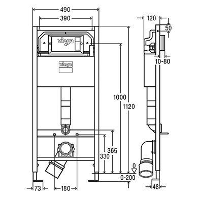 Roca A34H47C000+771973 Инсталляция для унитаза 3в1 Viega Prevista Dry 771973 + унитаз подвесной Roca Gap Rimless A34H47C000 с сиденьем SlowClosing