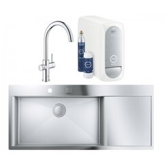 Grohe 31581SD0+31455001 Кухонна мийка і кухонний змішувач Grohe K-Series 31581SD0 + 31455001