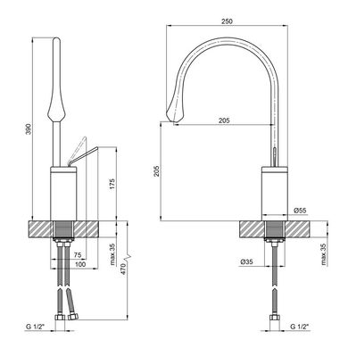 Qtap QTVIR1066H103C Змішувач для раковини Qtap Virgo 1066H103C